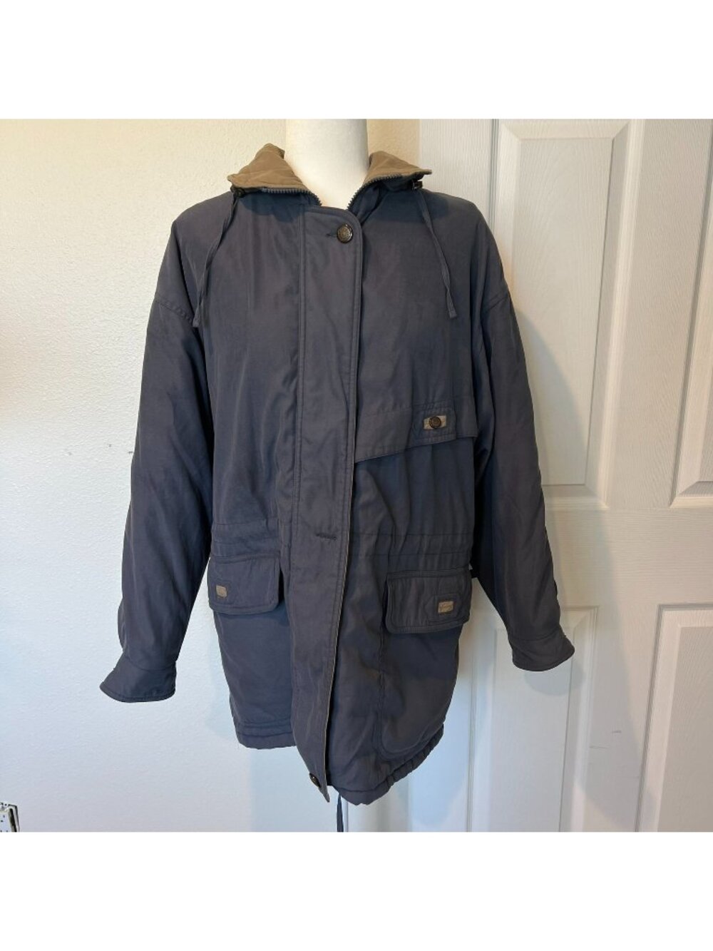 Vintage Fisherman Gorpcore Navy Parka Utility Jacket Size Small